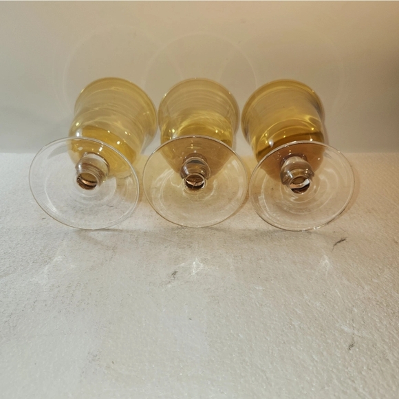 Set of Amber Wine Glasses